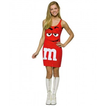 Red M & M Tank Dress ADULT HIRE